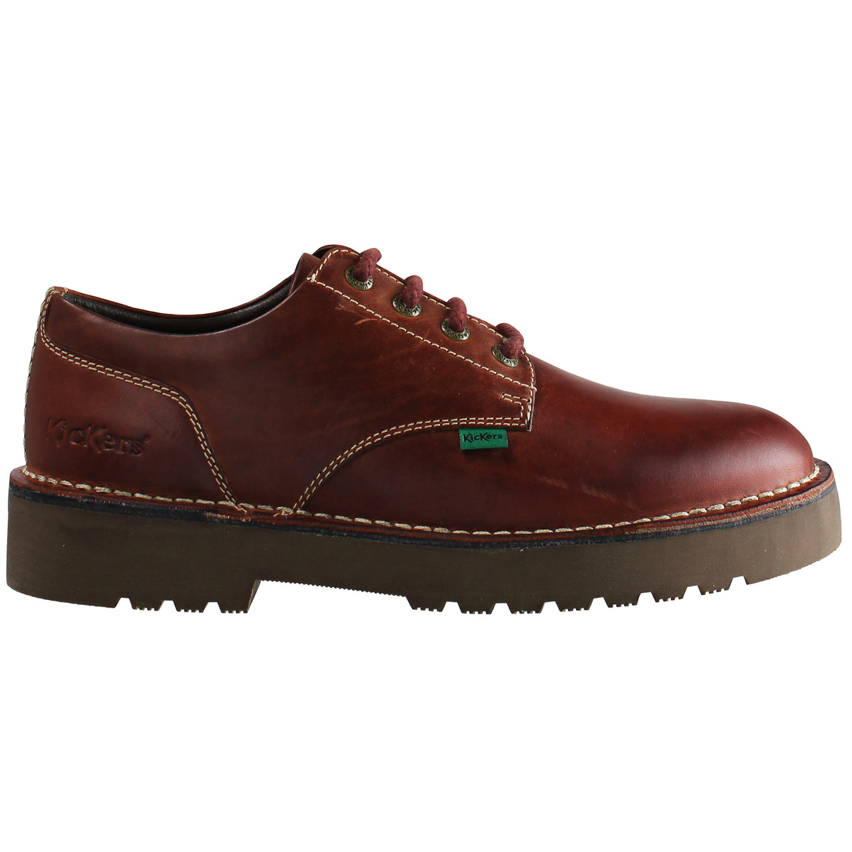 Kickers Daltrey Derby Mens Burgundy Shoes