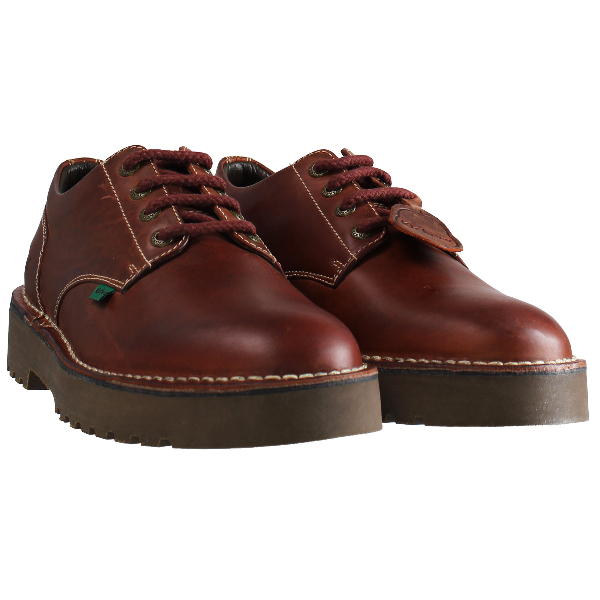 Kickers Daltrey Derby Mens Burgundy Shoes