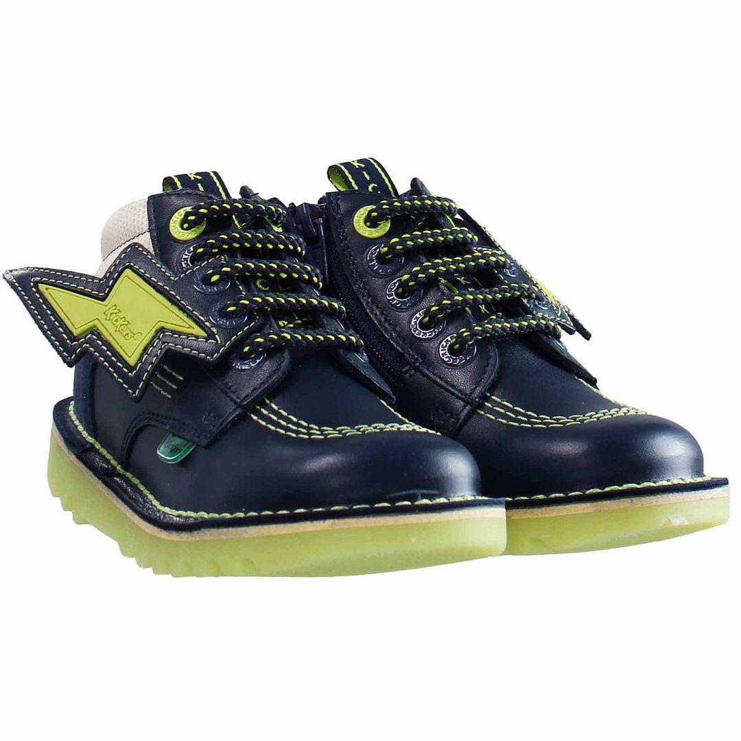 Kickers Hi Bolt Classic Kids Navy Boots