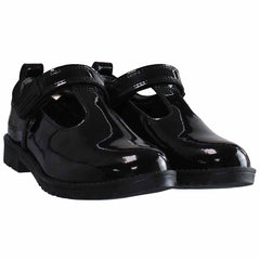 Kickers Lachly T-Bar Kids Black Shoes