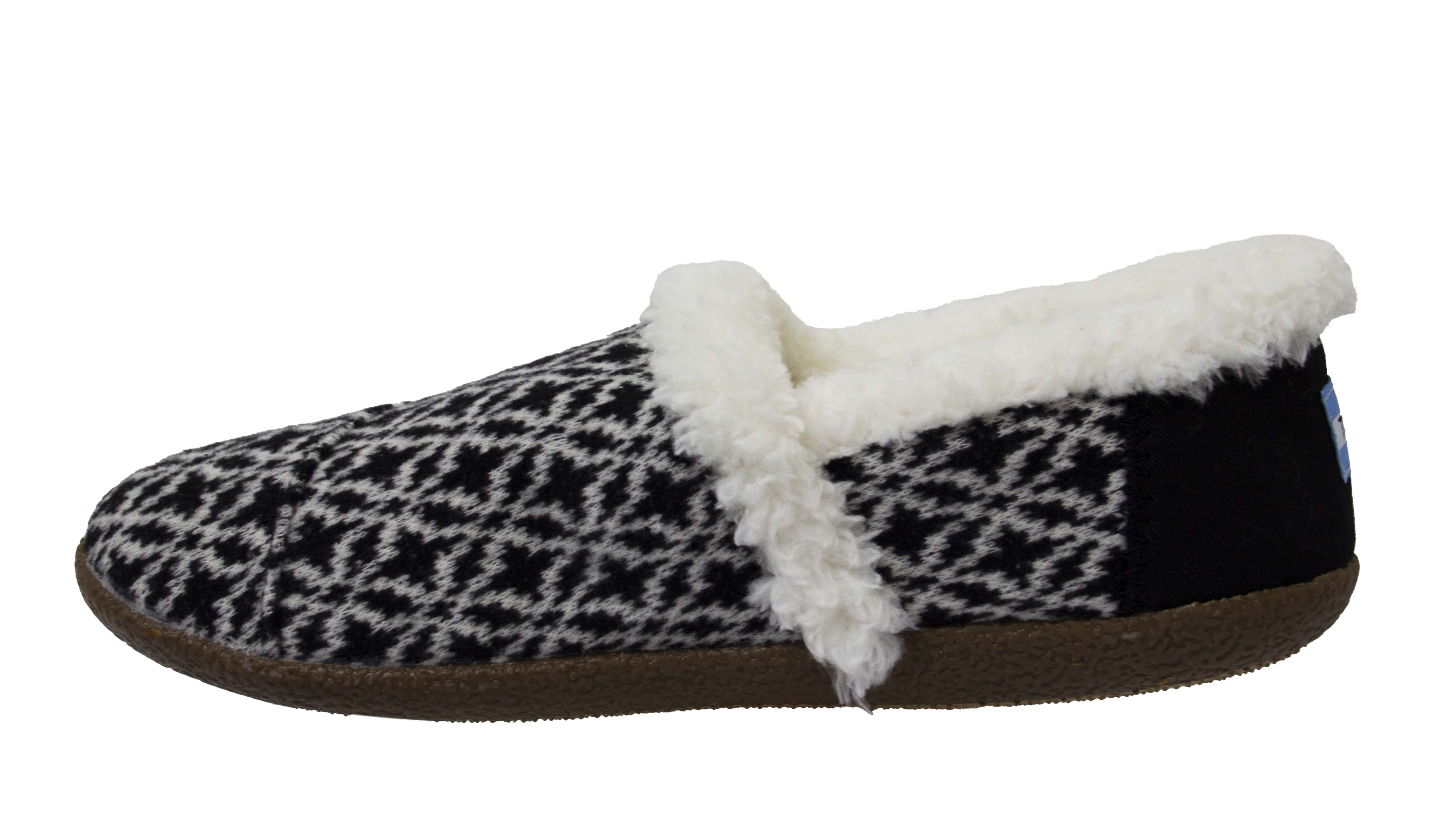 Toms Birch Wollen Black Slippers - Womens