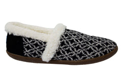 Toms Birch Wollen Black Slippers - Womens