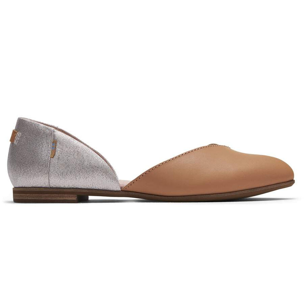 Toms Julie D'Orsay Flat Brown Womens Shoes