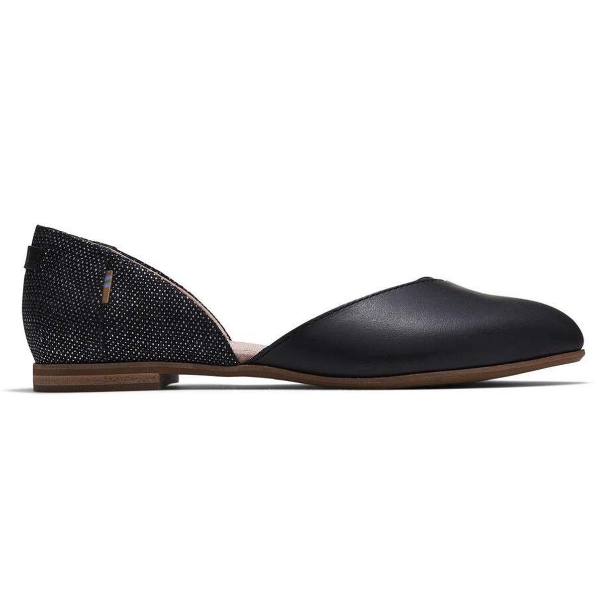 Toms Julie D'Orsay Flat Womens Black Shoes