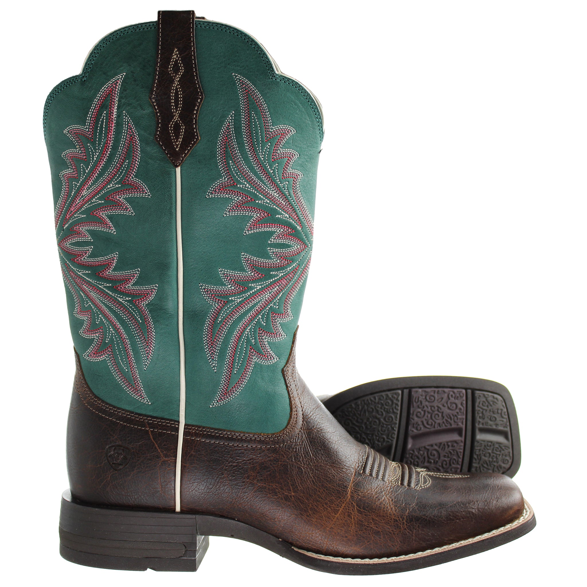 Ariat West Borund Womens Brown/Blue Boots