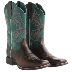 Ariat West Borund Womens Brown/Blue Boots