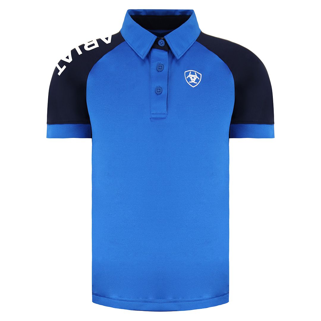 Ariat Team 3.0 Kids Blue Polo Shirt