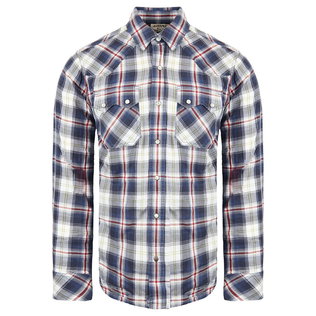 Ariat Anderson Mens Blue/Red Shirt