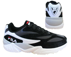 Fila V94M R Low Black White Lace Up Casual Sports Mens Trainers 1010716 12S