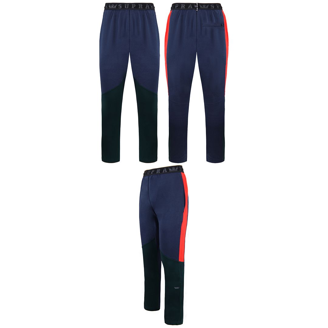 Supra Mens Navy/Green Track Pants