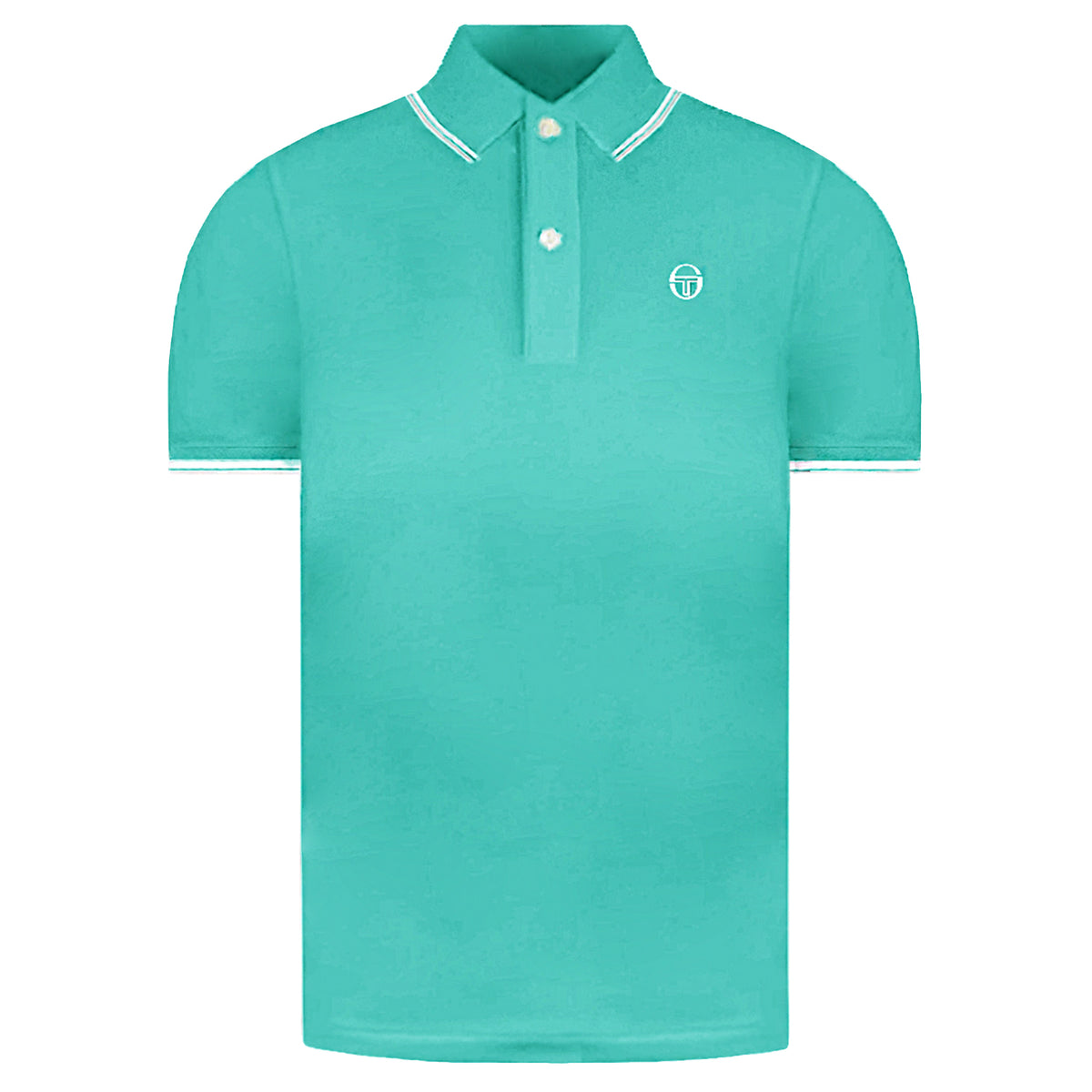 Sergio Tacchini Iconic Stripe Mens Blue/White Polo Shirt
