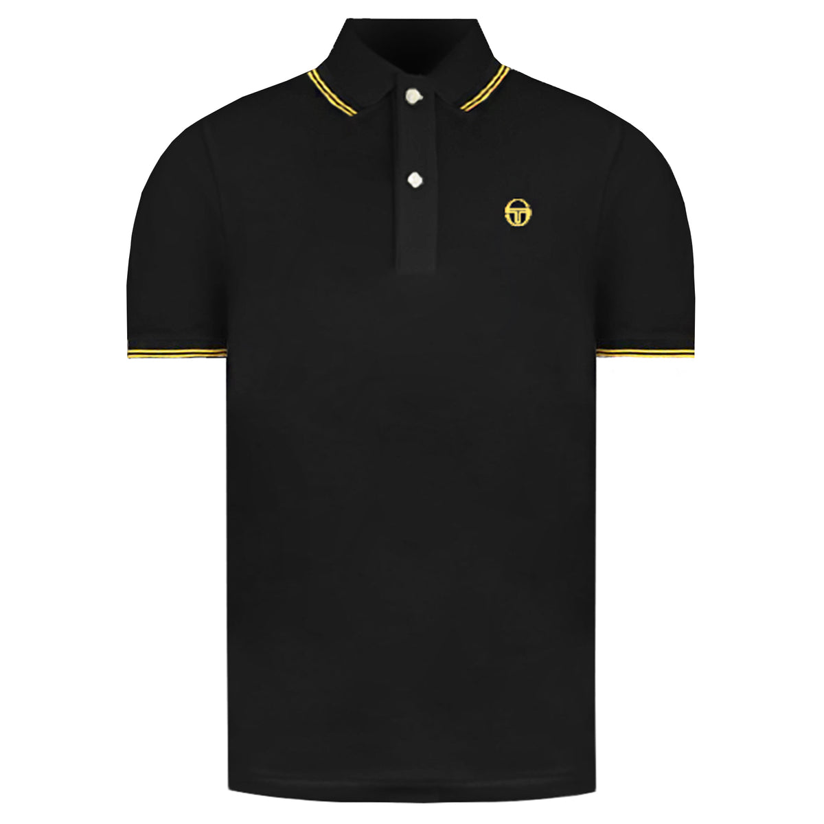 Sergio Tacchini Iconic Mens Black Polo Shirt