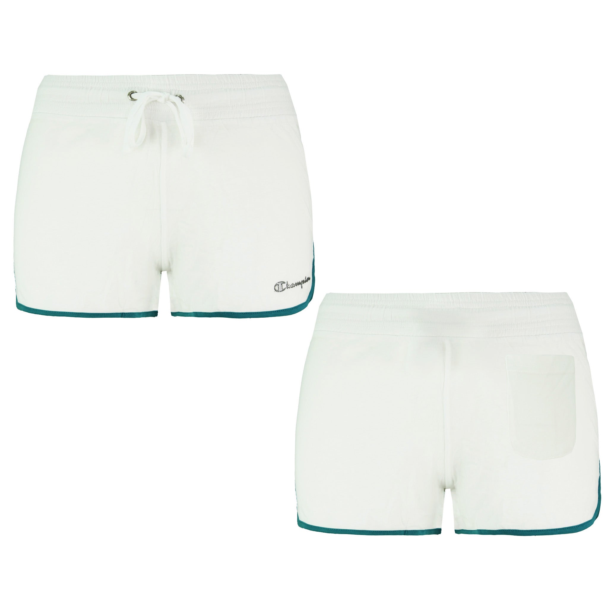 Champion Logo Womens White Shorts