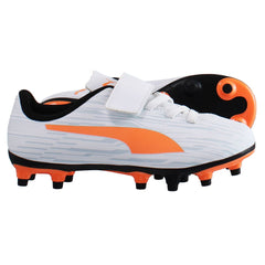 Puma Rapido III FG/AG V Kids White Football Boots