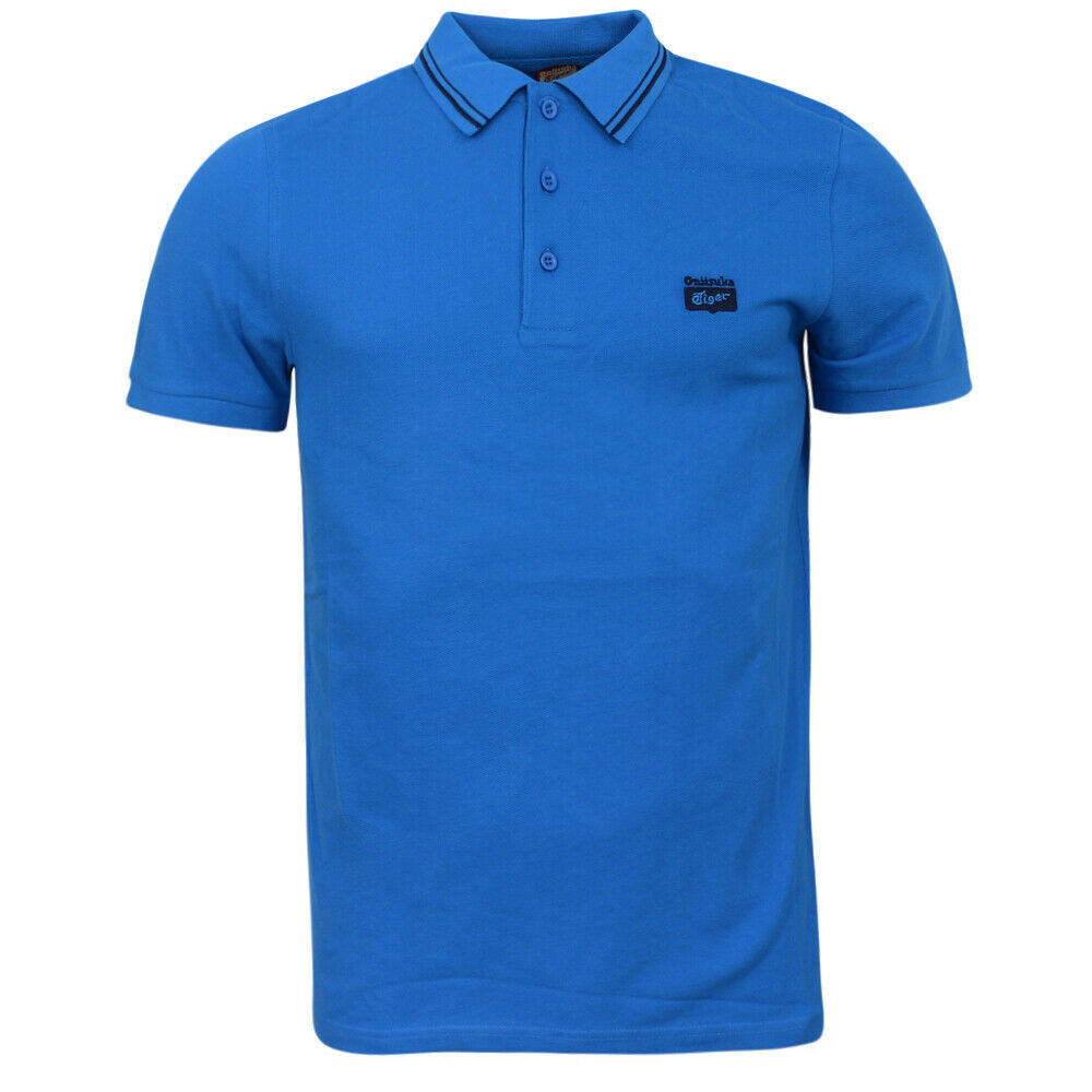 Onitsuka Tigers Casual Mens Blue Polo Shirt