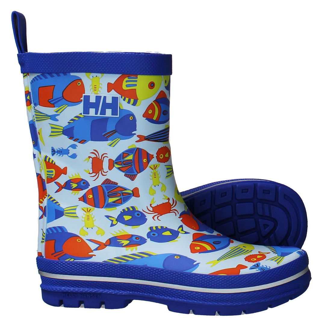 Helly Hansen JR Splash Print Kids Blue Wellingtons