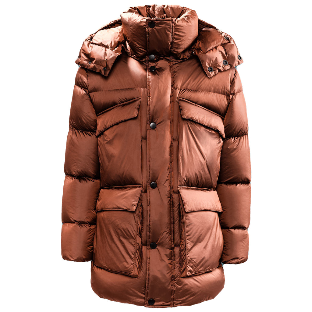 Jack Wolfskin Tech Lab Upper East Mens Brown Puffer Coat