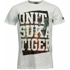 Onitsuka Tiger Mens White Printed T-Shirt