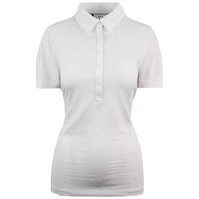 Under Armour HeatGear Zinger Womens Cream Golf Polo Shirt