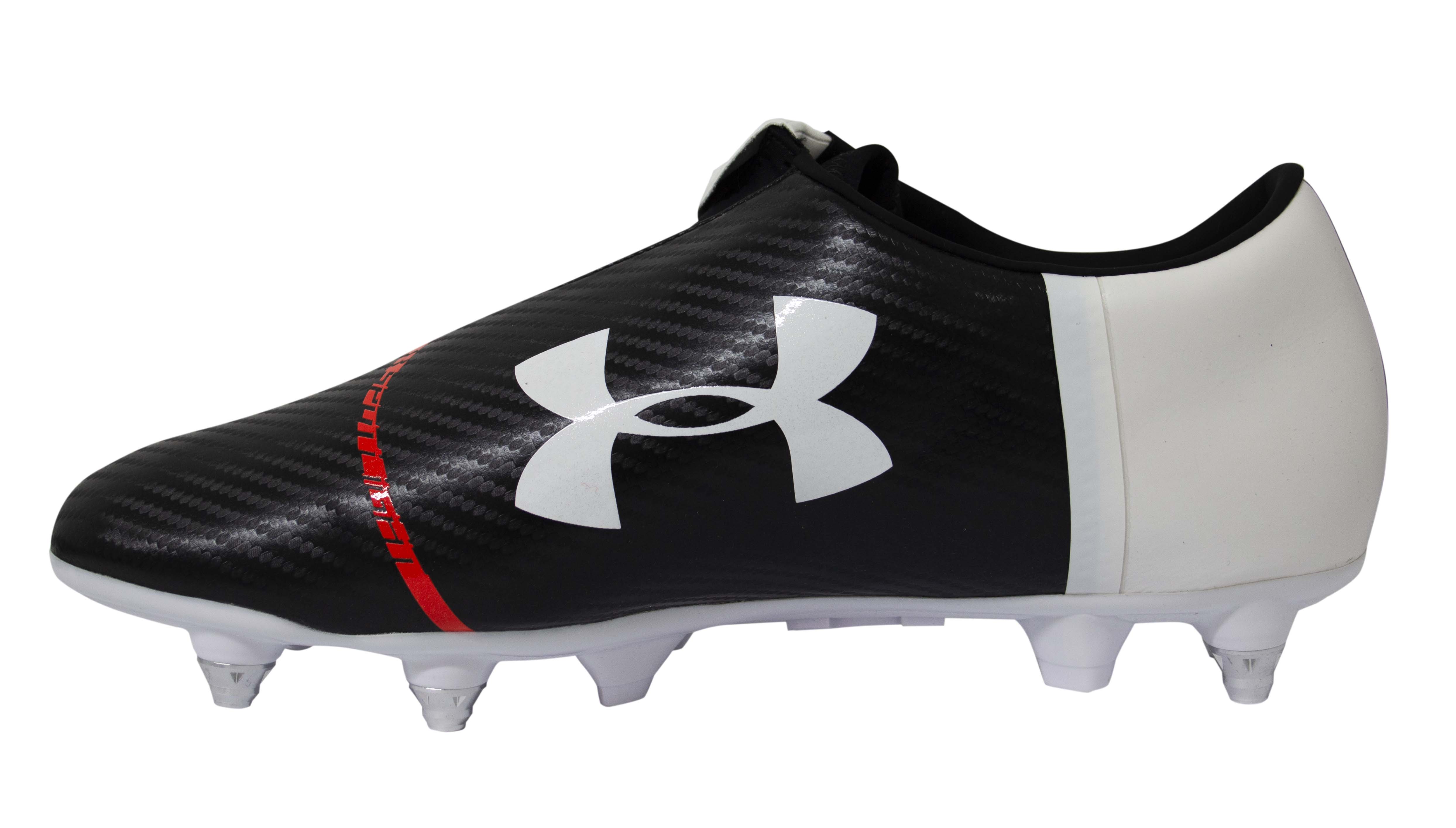 Under Armour UA Spotlight Black Leather SG Football Boots - Mens