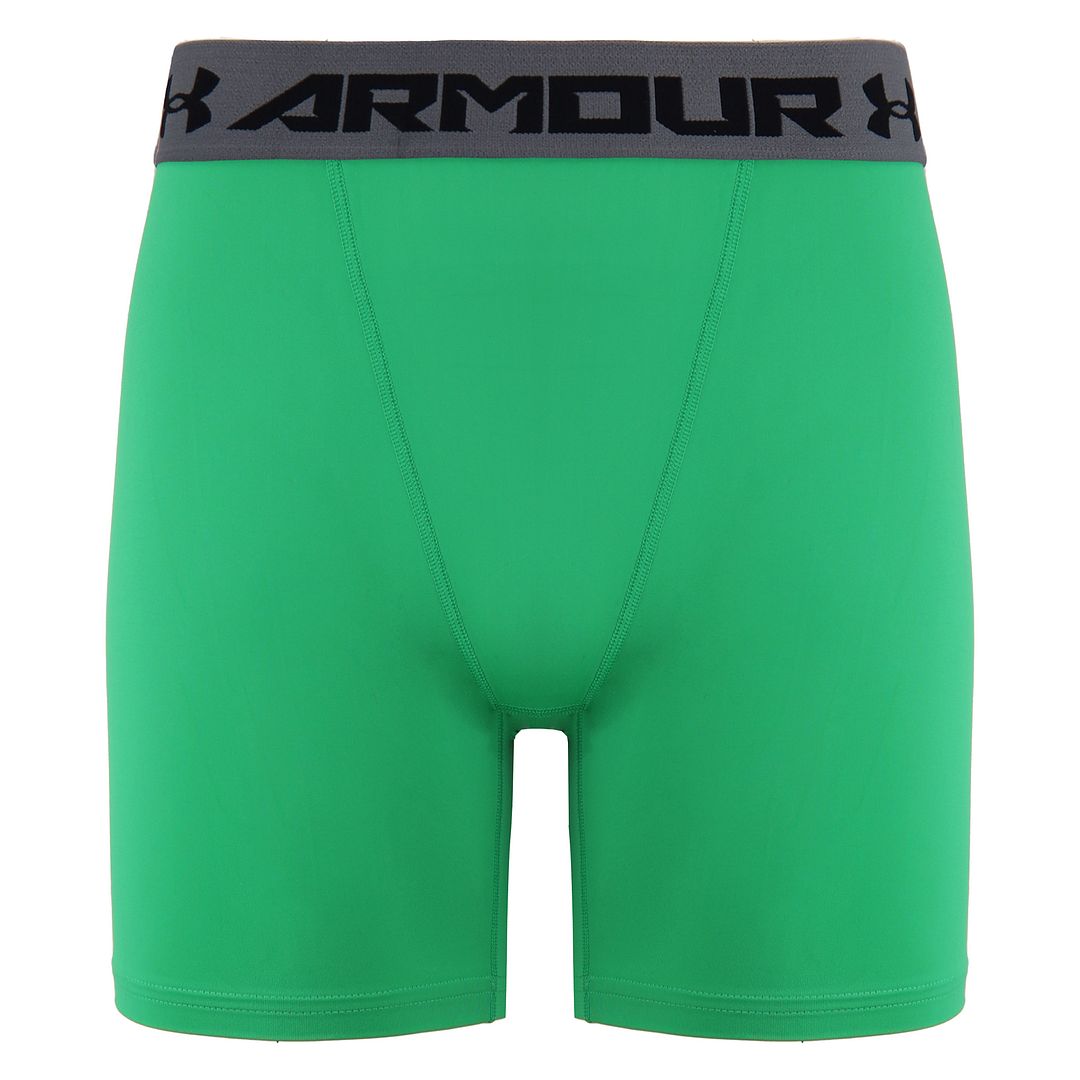 Under Armour HeatGear Mens Green Compression Shorts