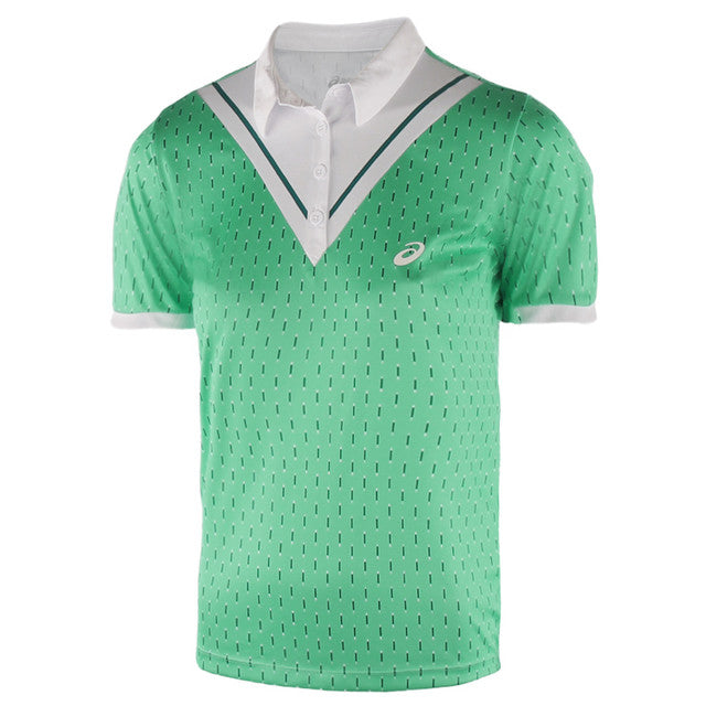 Asics Motion Dry Club Womens Green Tennis Polo Top