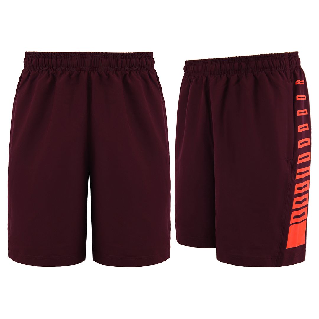 Under Armour HeatGear Mens Burgundy Loose Shorts