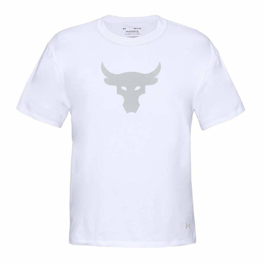 Under Armour x Project Rock Womens T-Shirt Graphic Logo Top 1345532 100