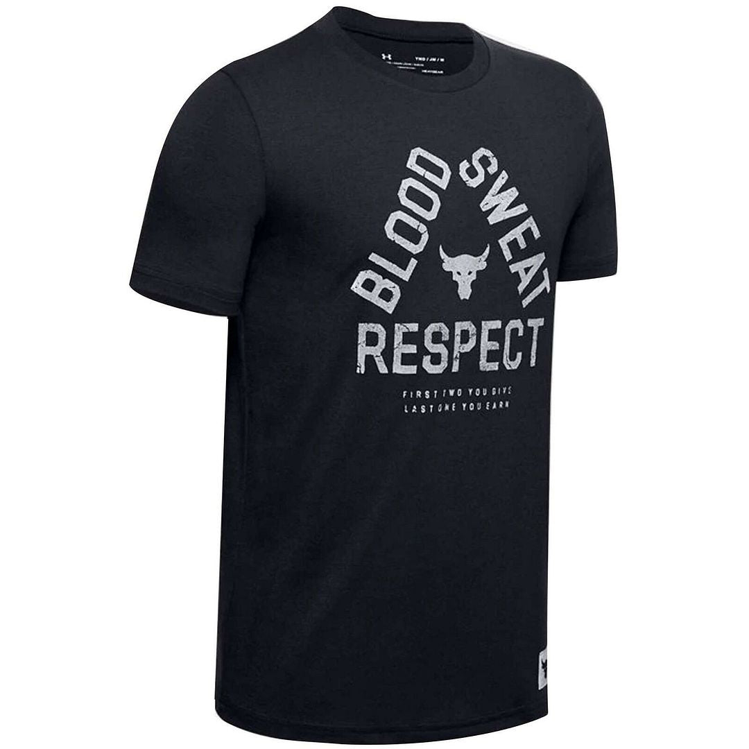 Under Armour x Project Rock Blood Sweat Respect Kids Black T-Shirt 1348540 001