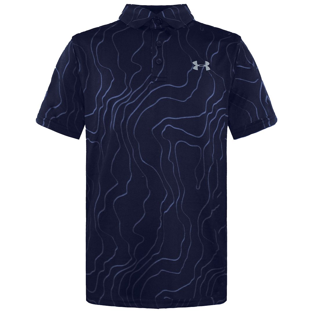 Under Armour Short Sleeve Navy Collared Kids PlayOff Polo Shirt 1350170 408