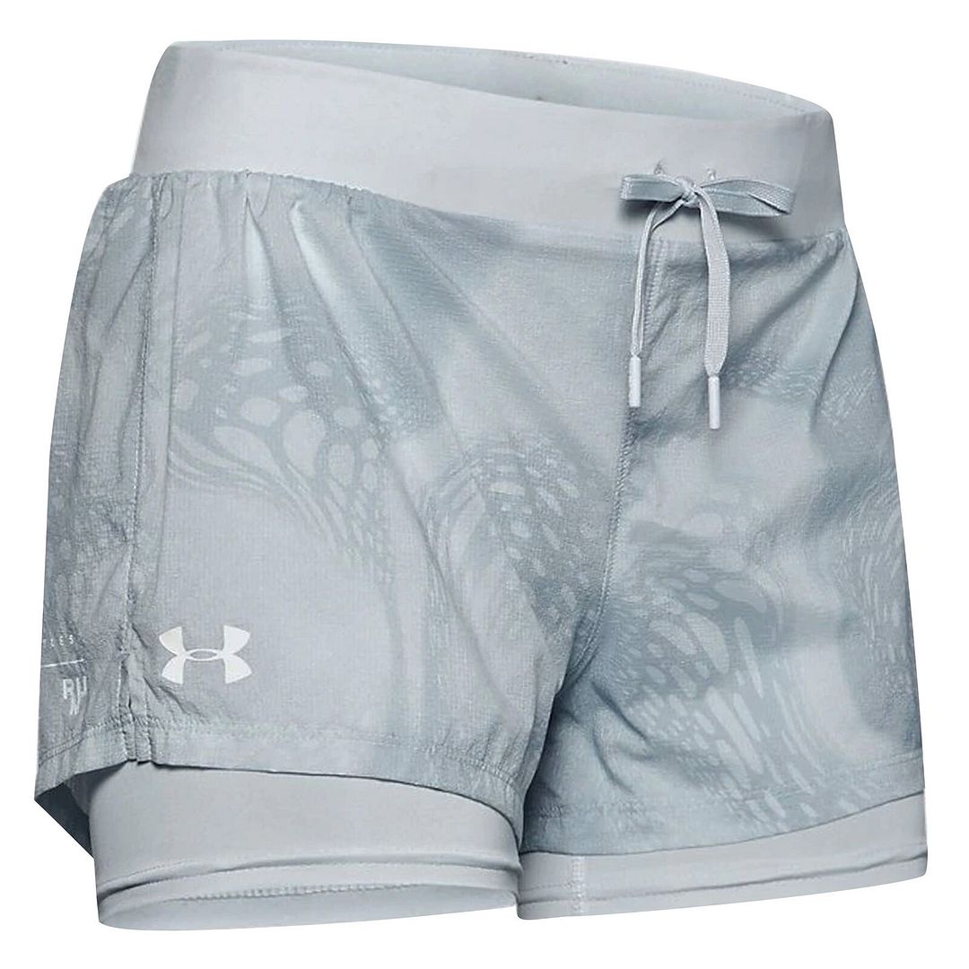 Under Armour Stretch Grey Womens Speedpocket Weightless 2in1 Shorts