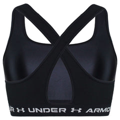 Under Armour HeatGear Sleeveless Black Crossback Womens Sports Bra