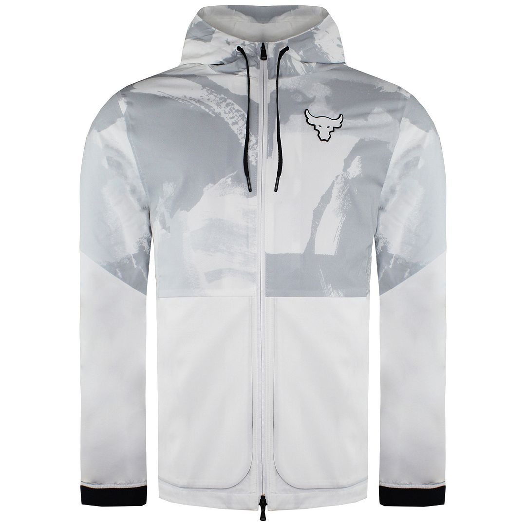 Under Armour Logo Mens White Windbreaker Jacket