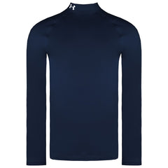 Under Armour ColdGear White Navy Infrared Fitted Golf Mock Baselayer