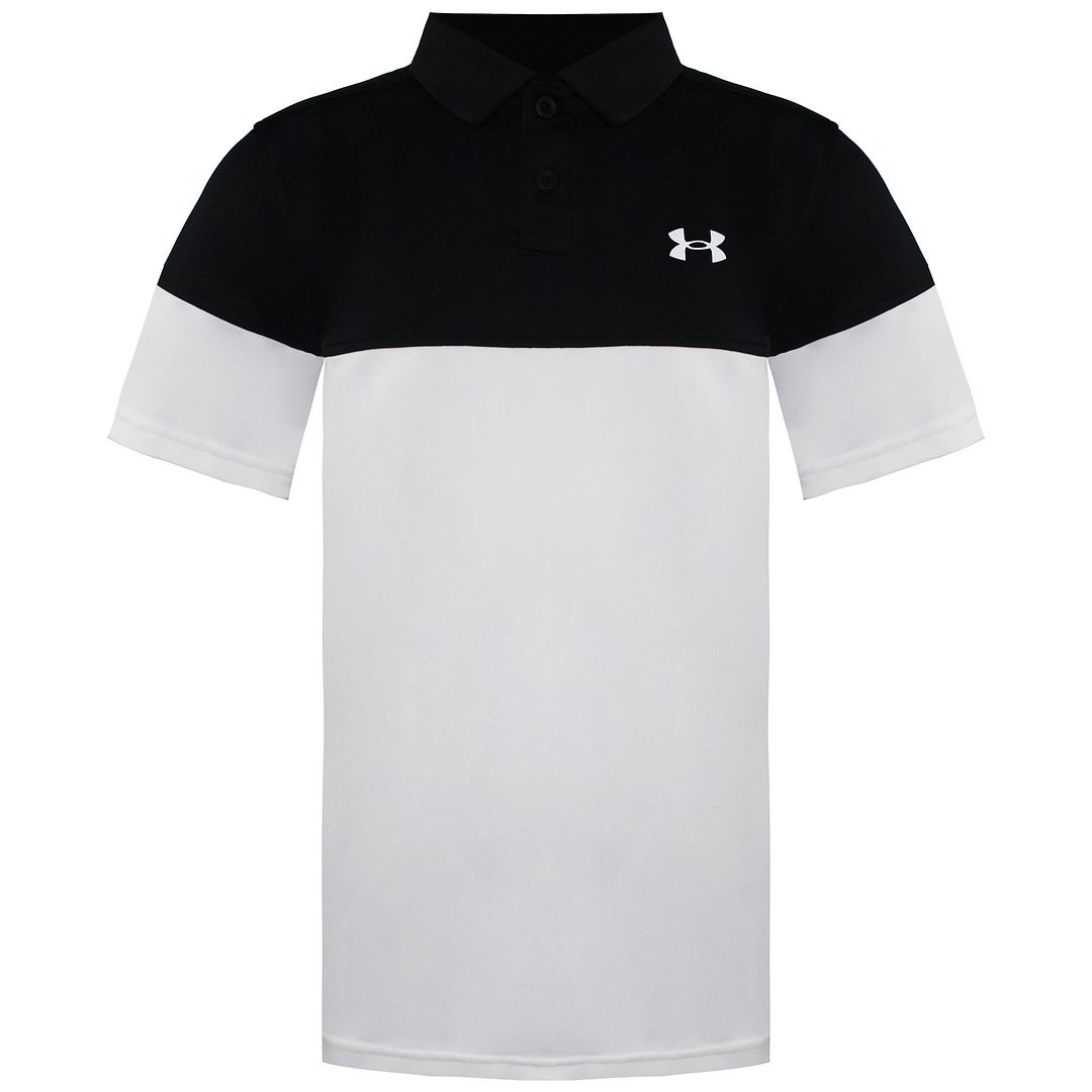 Under Armour Blocked Kids Black/White Polo Shirt