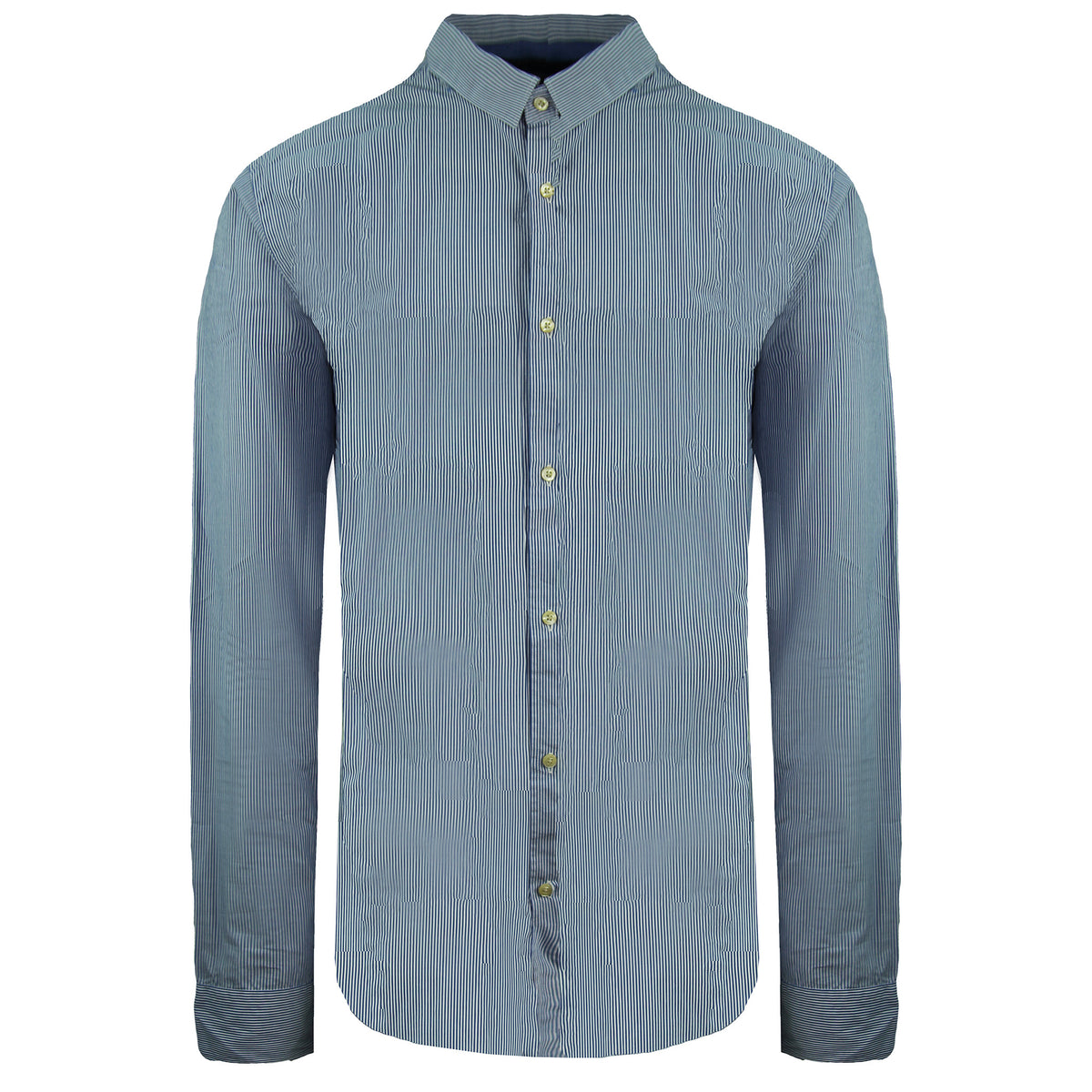 Scotch & Soda Slim Fit Striped Mens Blue Shirt