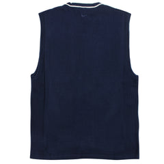 Nike Retro Navy Knitted Tennis Vest - Navy