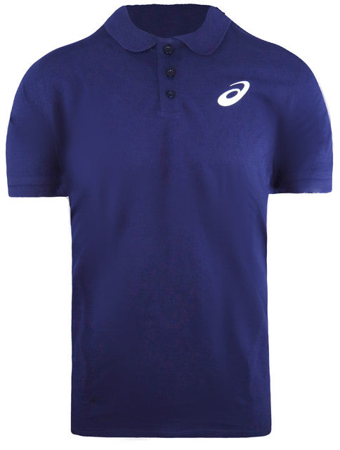 Asics Club Logo Mens Navy Polo Shirt