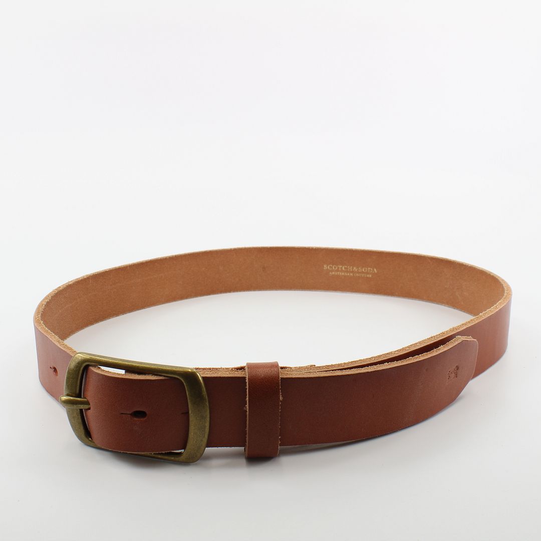 Scotch & Soda Buckle Mens Brown Leather Belt