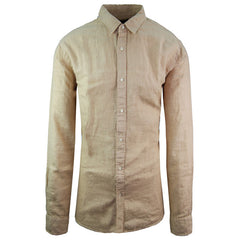 Scotch & Soda Garment-Dyed Regular Mens Sand Shirt
