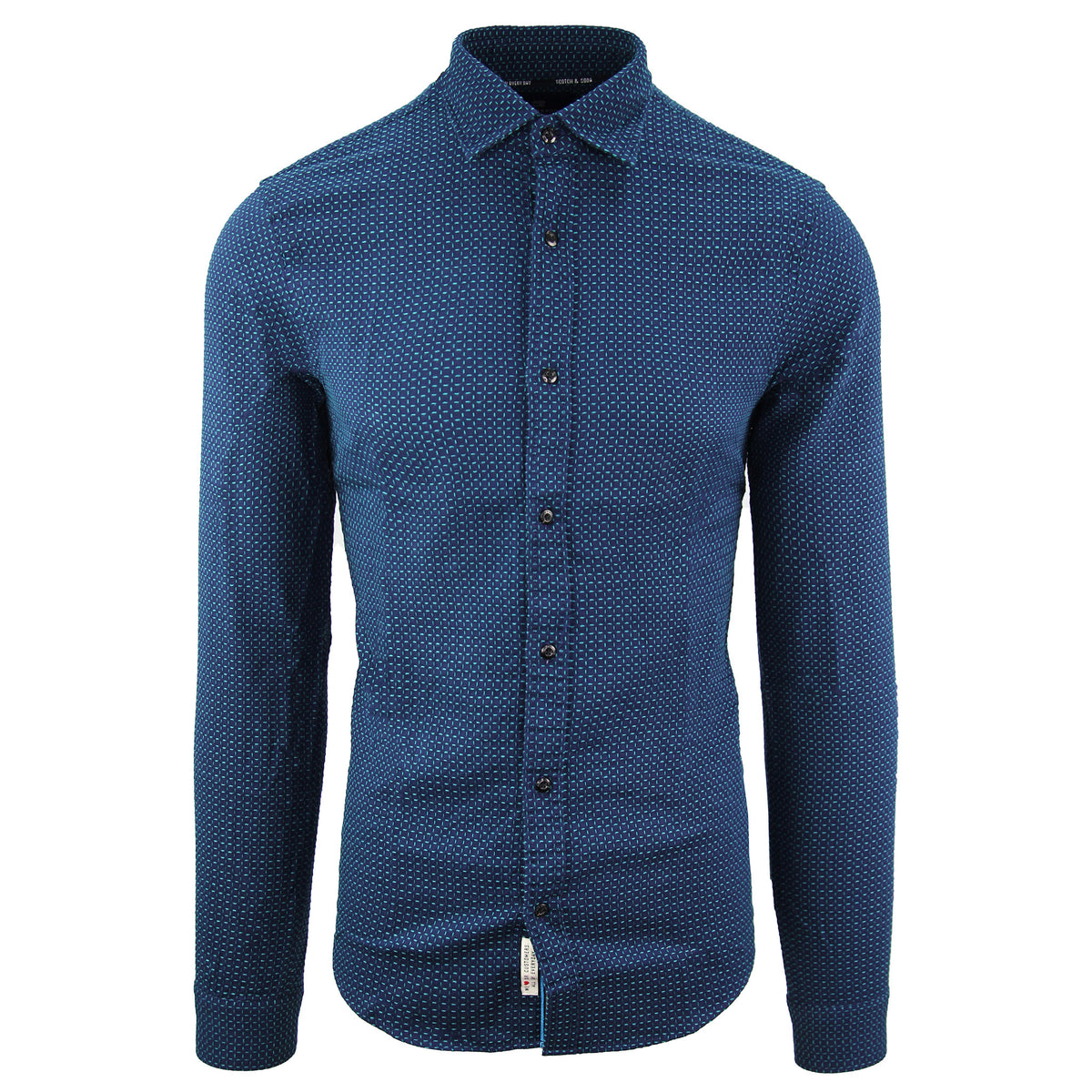 Scotch & Soda Plain Mens Navy Shirt