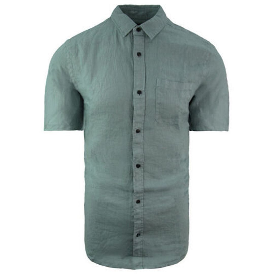 Scotch & Soda Regular Garment-Dyed Mens Green Shirt