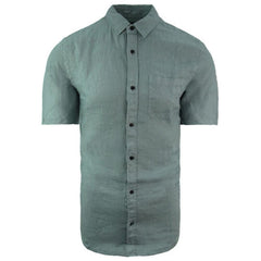 Scotch & Soda Regular Garment-Dyed Mens Green Shirt