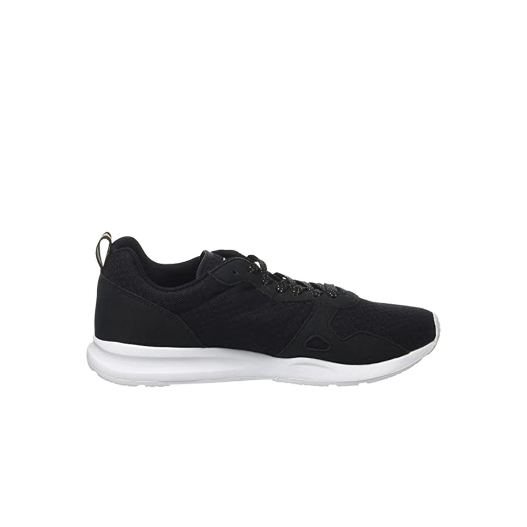 Le Coq Sportif LCS R600 Feminine Mesh Lace-Up Black Synthetic Womens Trainers 1710286