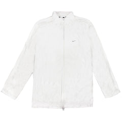 Vintage Nike Mens White Satin Bomber Jacket