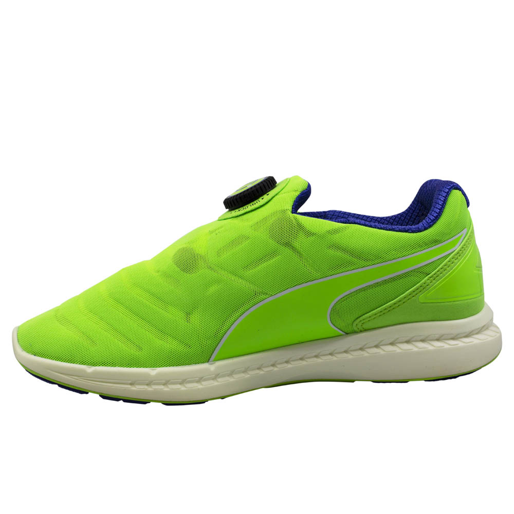 Puma Ignite Disc Slip On Low Green Trainers Running Shoes - Mens