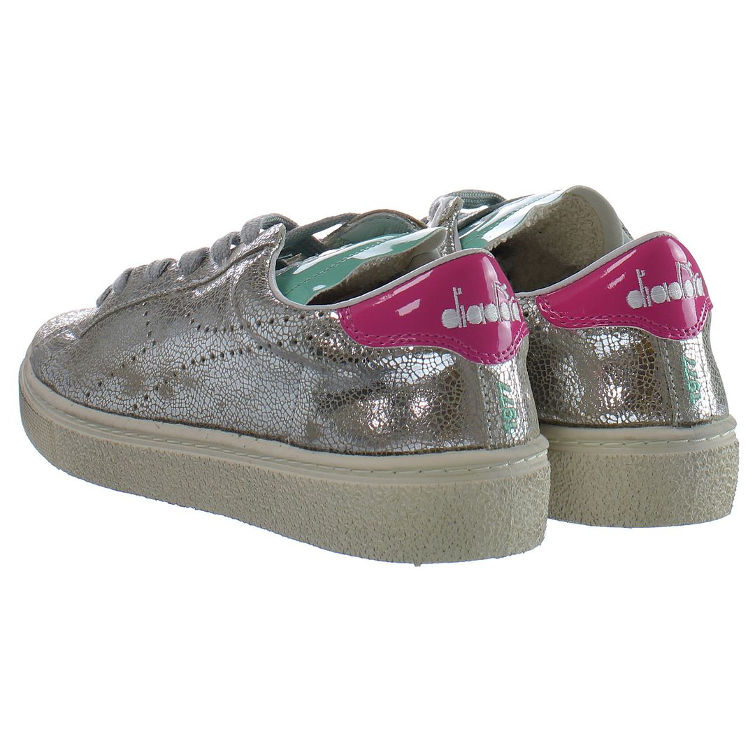 Diadora Montecarlo H Lame'Dirty Womens Silver Trainers