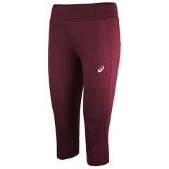 Asics 3/4 Womens Burgundy Leggings