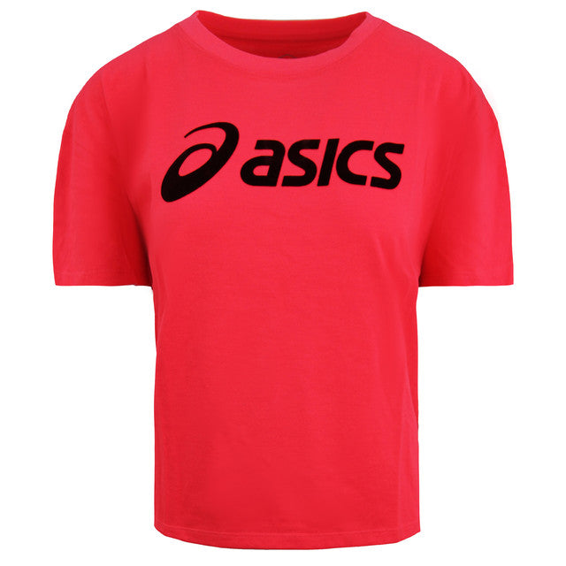 Asics Big Logo Womens Pink T-Shirt