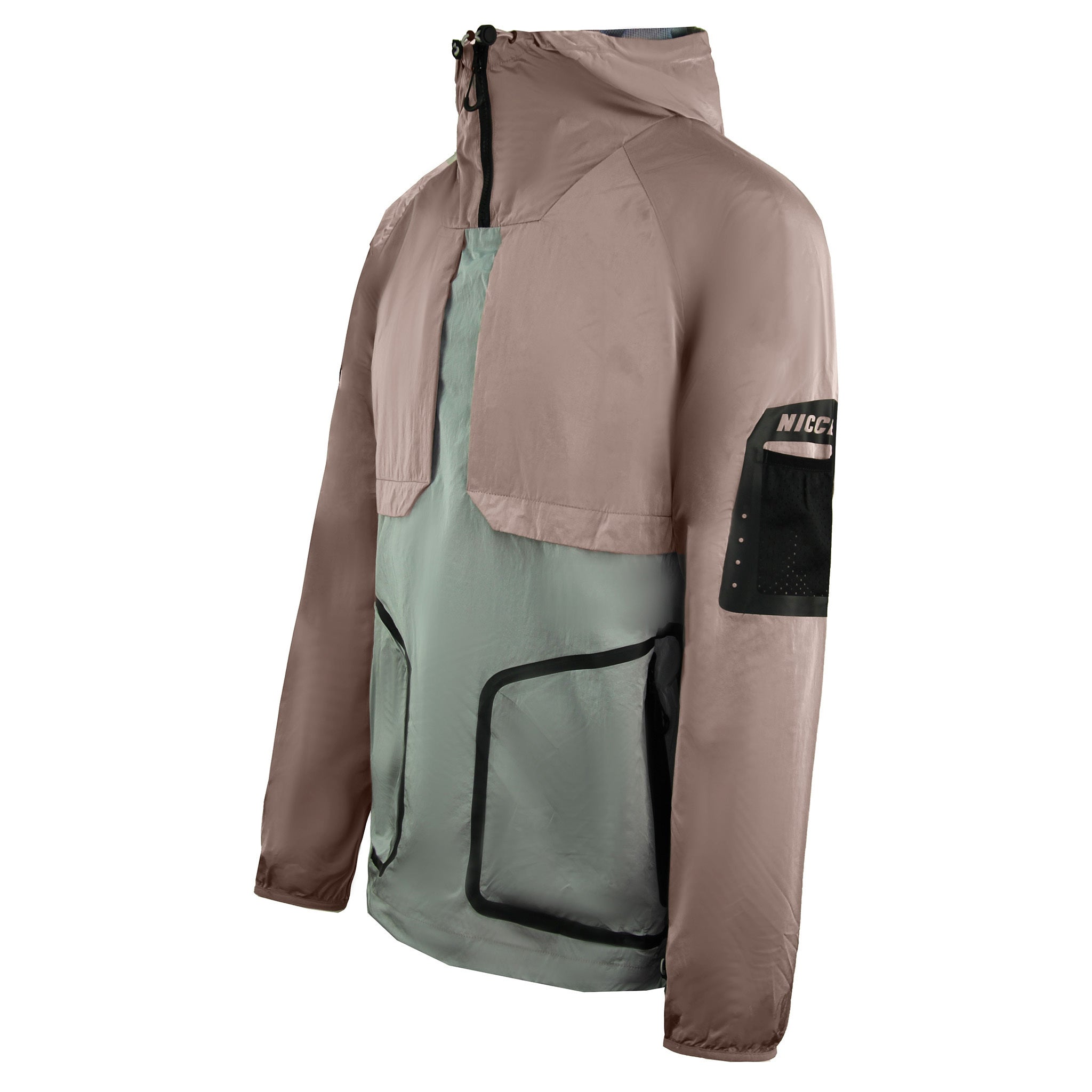 Nicce Type 9-21 Mens Dusty Pink Rain Jacket